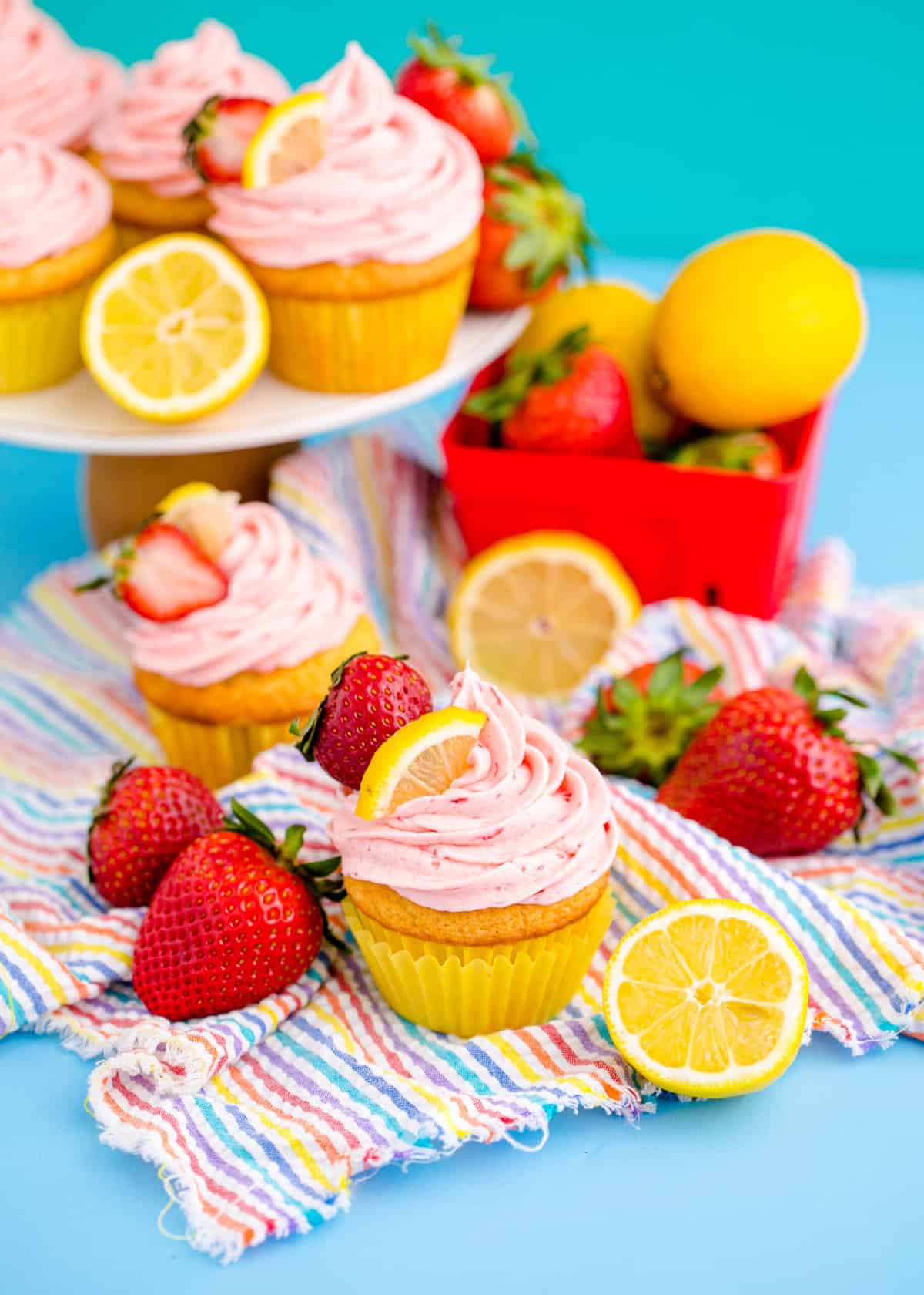 Strawberry Lemon Cupcakes • Love From The Oven