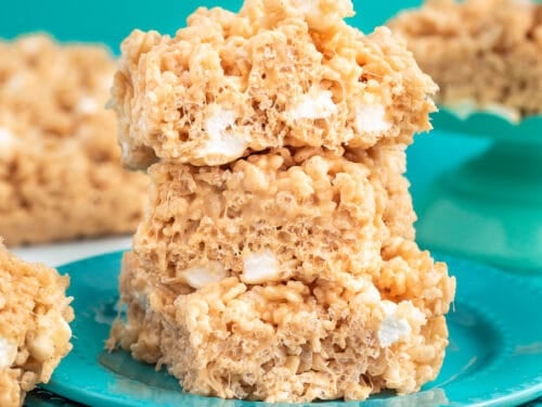 Peanut Butter M&M's Rice Krispie Treats — Unwritten Recipes