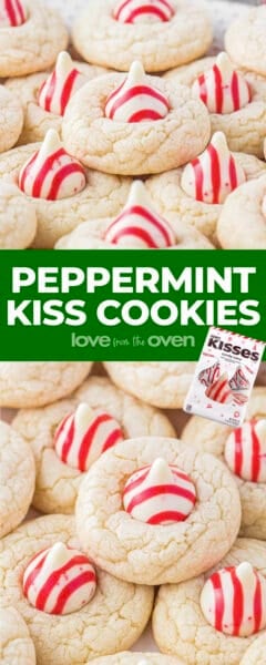 Peppermint Kiss Cookies • Love From The Oven