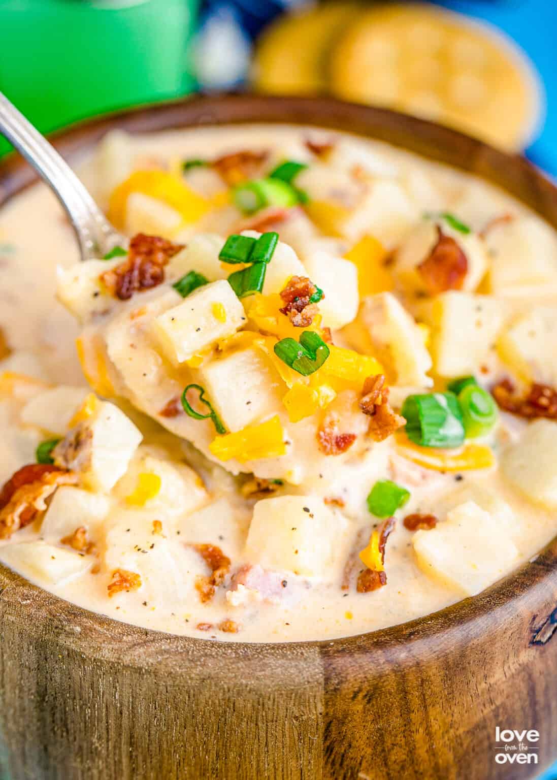 Crockpot Potato Soup With Hash Browns • Love From The Oven