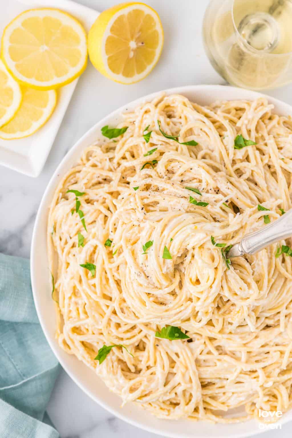 One Pot Lemon Butter Pasta • Love From The Oven