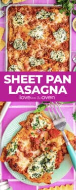 Sheet Pan Lasagna • Love From The Oven