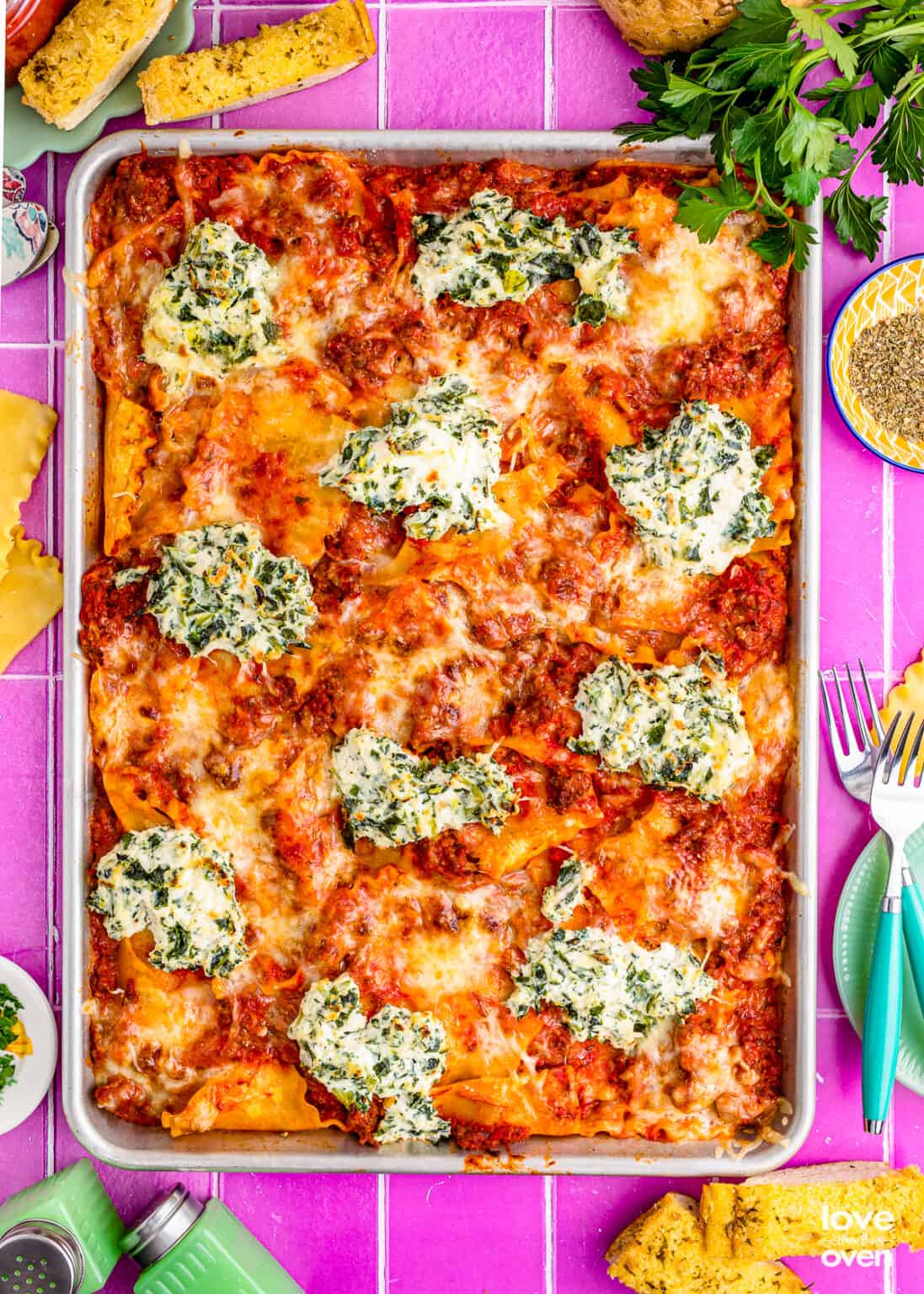 Sheet Pan Lasagna • Love From The Oven