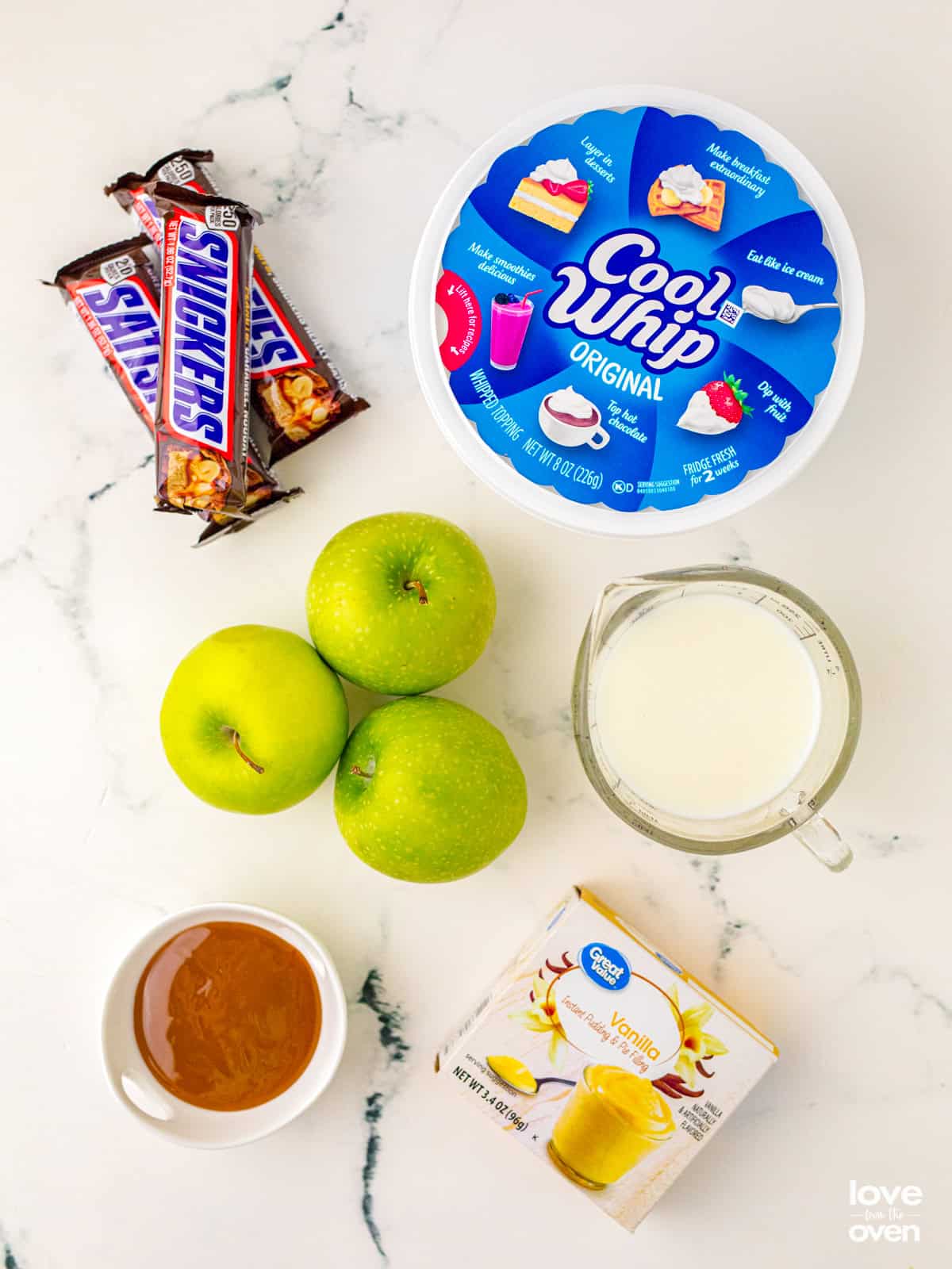 ingredients for snickers apple salad